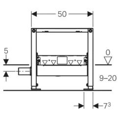 Bâti-support GEBERIT Douche De Plain Pied - Robinetterie Déportée - Evacuation Ø50 -Grohe || Hansgrohe Soldes Magasin 693223 3