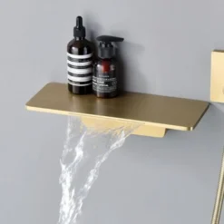 Mitigeur Cascade Thermostatique Encastré Avec Plateau, Léno Or Brossé -Grohe || Hansgrohe Soldes Magasin 70394792 4