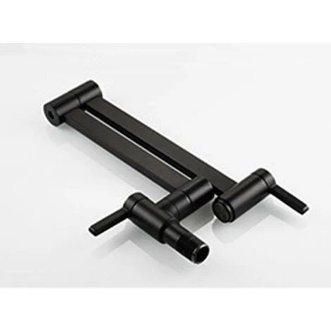 ELLE Laiton Double Switch Robinet De Bassin Plié Dans Le Mur Noir 3 ELLE Laiton Double Switch Robinet De Bassin Plié Dans Le Mur Noir – Image 3