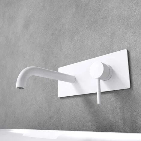 Sogood Robinet Encastré Blanc Mitigeur Moderne Pour Lavabo Et Vasque 2 Sogood Robinet Encastré Blanc Mitigeur Moderne Pour Lavabo Et Vasque – Image 2