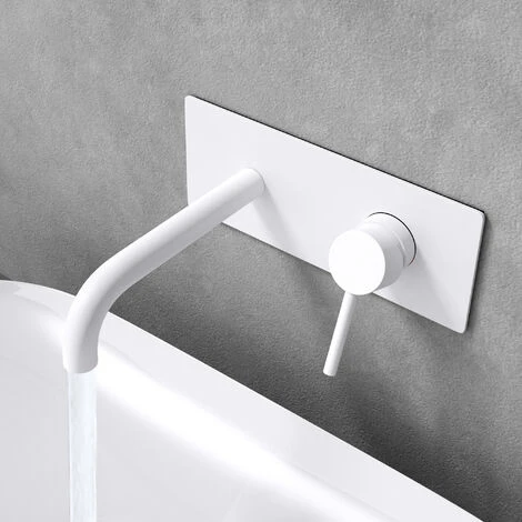 Sogood Robinet Encastré Blanc Mitigeur Moderne Pour Lavabo Et Vasque 5 Sogood Robinet Encastré Blanc Mitigeur Moderne Pour Lavabo Et Vasque – Image 5