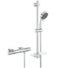 GROHE Robinet De Douche Thermostatique Precision Feel, Pommeau De Douche Vitalio Comfort 3 Jets, 34791000