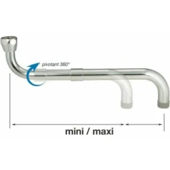Bec Télescopique Pour Cuisine Professionnelle - 280 à 480 Mm - Neoperl