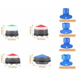 Lot De 12 Aérateur De Mousseur Robinet M16.5/M18.5/M21.5/M24, Mousseur Robinet Filtre, Insert Embout Robinet Cuisine De Filetage Externe Economiseur D'eau Avec 4 Clé Pour Salle De Bain Maison -Grohe || Hansgrohe Soldes Magasin 75244559 2