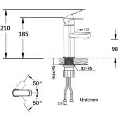Robinet Salle Bain Eau Froide-Chaude Disponible Robinet Lavabo Surface Le Noir En Cuivre Durable Robinetterie Lave Mains Démontable Pratique Pour Nettoyer Ou Remplacer. -Grohe || Hansgrohe Soldes Magasin 75426795 4