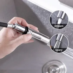 Bec De Robinet De Cuisine De Remplacement Pour Douchette à Main Tête De Robinet Amovible Universelle G1/2 Acier Inoxydable SUS304 Brossé PFS200-BS -Grohe || Hansgrohe Soldes Magasin 76528791 4