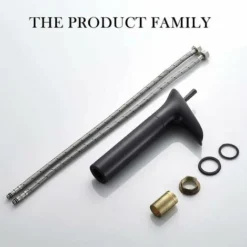 Robinet Salle Bain Noir, Robinet Cascade Mitigeur Lavabo Noir Rétro à Levier Unique Robinet Lavabo, Laiton Comptoir Haute Robinet Salle De Bain Robinet Lave Main Robinet Evier Vasque -Grohe || Hansgrohe Soldes Magasin 77024294 5