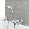 Robinet Melangeur Monotrou Bain Douche COSTA L Chrome Et Blanc Grohe