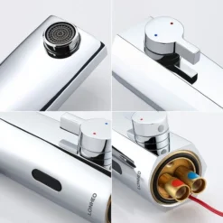 Lonheo Mitigeur Lavabo Infrarouge Intelligent Automatique Chromé Robinet Robinetterie Mitigeur Eau Et Froide Pour Lavabo Et Vasque Salle De Bain -Grohe || Hansgrohe Soldes Magasin 77349509 3