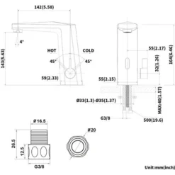 Lonheo Mitigeur Lavabo Infrarouge Intelligent Automatique Chromé Robinet Robinetterie Mitigeur Eau Et Froide Pour Lavabo Et Vasque Salle De Bain -Grohe || Hansgrohe Soldes Magasin 77349509 4