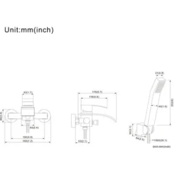 Mitigeur Bain Robinet De Baignoire Cascade Avec Pommeau De Douche Economie D'eau Laiton Chrome Pour Salle De Bain -Grohe || Hansgrohe Soldes Magasin 77741424 4