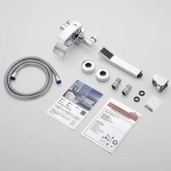 Mitigeur Bain Robinet De Baignoire Cascade Avec Pommeau De Douche Economie D'eau Laiton Chrome Pour Salle De Bain -Grohe || Hansgrohe Soldes Magasin 77741424 5