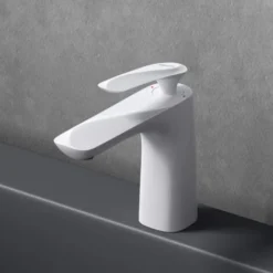 Sogood Robinet Mitigeur Blanc Pour Lavabo Et Vasque Design 16,5cm