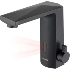 Lonheo Mitigeur Lavabo Infrarouge Electronique Eau Froide Et Chaude Mitigeur Automatique Laiton Noir Robinet Automatique De Lavabo Pour Salle De Bain