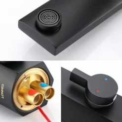 Lonheo Mitigeur Lavabo Infrarouge Electronique Eau Froide Et Chaude Mitigeur Automatique Laiton Noir Robinet Automatique De Lavabo Pour Salle De Bain -Grohe || Hansgrohe Soldes Magasin 78010574 3