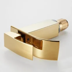 Robinet De Lavabo Monotrou Pour Bassin Chaud Et Froid Robinet Cascade Doré -Grohe || Hansgrohe Soldes Magasin 78045089 5