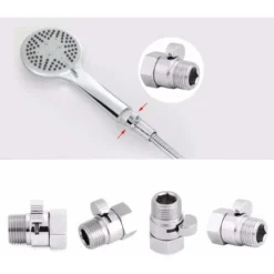 YUE QIN Vanne D'arrêt De Pommeau De Douche Contrôle De Flux Vanne D'arrêt Robinet En Laiton De Débit Pièce Rechange Universelle -Grohe || Hansgrohe Soldes Magasin 78179018 3