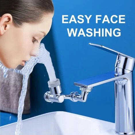 GU.B/bon1080 Degrés Aérateur De Robinet Pivotant, Aérateur De Robinet D'évier De Cuisine Rotatif, Rallonge De Robinet à Double Pulvérisateur, Anti-éclaboussures 22 Mm Mâle/24 Mm Filetage Femelle 5 GU.B/bon1080 Degrés Aérateur De Robinet Pivotant, Aérateur De Robinet D'évier De Cuisine Rotatif, Rallonge De Robinet à Double Pulvérisateur, Anti-éclaboussures 22 Mm Mâle/24 Mm Filetage Femelle – Image 5