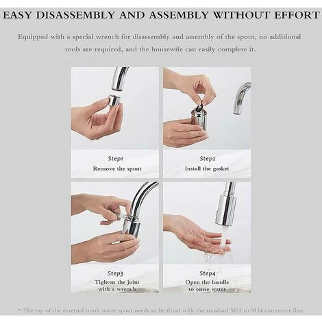 Robinet Intelligent Sans Contact Avec Capteur De Mouvement, économiseur D'eau, Robinet Pour Salle De Bain, Cuisine, Convient Argent 3 Robinet Intelligent Sans Contact Avec Capteur De Mouvement, économiseur D'eau, Robinet Pour Salle De Bain, Cuisine, Convient Argent – Image 3