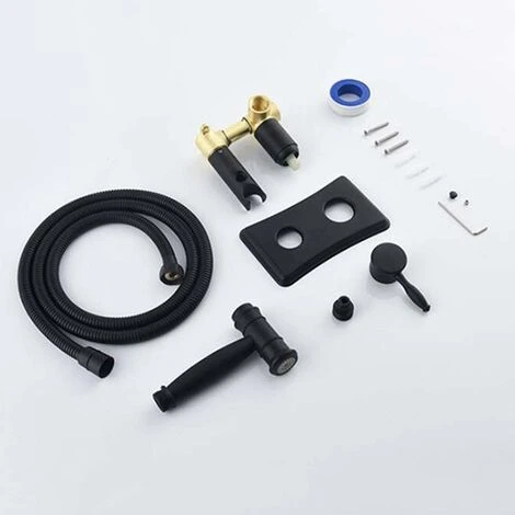 Toilette Bidet Spray, Bidet Pulvérisateur De Douche Kit En Laiton Kit Mitigeur Douchette à Main Mural Kit Douchette WC Or 5 Toilette Bidet Spray, Bidet Pulvérisateur De Douche Kit En Laiton Kit Mitigeur Douchette à Main Mural Kit Douchette WC Or – Image 5