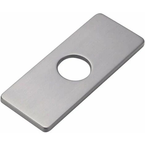 Plaque De Trou D'évier De Cuisine Pour Robinet De Salle De Bain, Lavabo, Rosace De Robinet En Nickel Brossé 1 Plaque De Trou D'évier De Cuisine Pour Robinet De Salle De Bain, Lavabo, Rosace De Robinet En Nickel Brossé