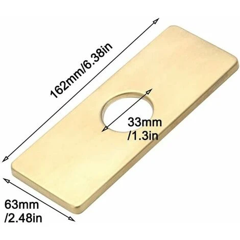 Plaque De Trou D'évier De Cuisine Pour Robinet De Salle De Bain, Lavabo, Rosace De Robinet En Nickel Brossé 2 Plaque De Trou D'évier De Cuisine Pour Robinet De Salle De Bain, Lavabo, Rosace De Robinet En Nickel Brossé – Image 2