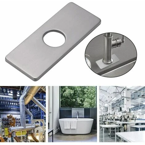 Plaque De Trou D'évier De Cuisine Pour Robinet De Salle De Bain, Lavabo, Rosace De Robinet En Nickel Brossé 4 Plaque De Trou D'évier De Cuisine Pour Robinet De Salle De Bain, Lavabo, Rosace De Robinet En Nickel Brossé – Image 4