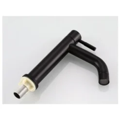 Robinet De Lavabo De Salle De Bain,Triomphe Robinet De Lavabo Simple En Acier Inoxydable, Design Rétro élégant, Noir Mat Noir Mat Pour Salle De Bain, Simple Froid,toilette -Grohe || Hansgrohe Soldes Magasin 79331565 5