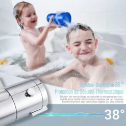 Mitigeur Thermostatique Douche Chromé Mural Avec Bouton De Sécurité, Laiton Massif - DBWF01GR -Grohe || Hansgrohe Soldes Magasin 79466694 4