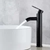 GP Robinet De Salle De Bain Robinet De Lavabo Noir Robinet De Haute Qualité Robinet De Salle De Bain Résistant à L'usure Adapté Au Diamètre Intérieur 32mm-42mm