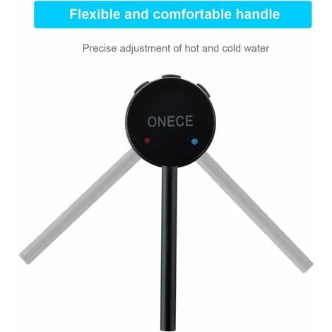 ONECE Robinet Vasque à Poser, Mitigeur De Vasque Noir, Robinet De Lavabo Haut Salle De Bains Haute Qualité En Acier Inoxydable Résistant à L'usure, Mousseur Remplaçable 3 ONECE Robinet Vasque à Poser, Mitigeur De Vasque Noir, Robinet De Lavabo Haut Salle De Bains Haute Qualité En Acier Inoxydable Résistant à L'usure, Mousseur Remplaçable – Image 3