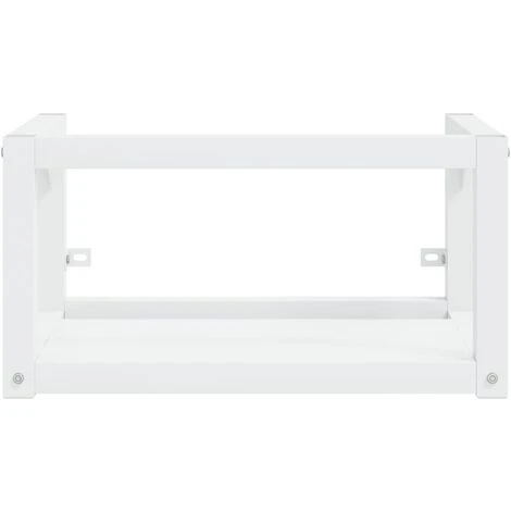 Cadre De Lavabo De Salle De Bain | Bâti Support Pour Lavabo Mural Blanc 59x38x31 Cm Fer 13259 3 Cadre De Lavabo De Salle De Bain | Bâti Support Pour Lavabo Mural Blanc 59x38x31 Cm Fer 13259 – Image 3