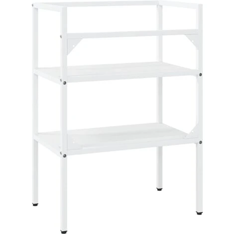 Cadre De Lavabo De Salle De Bain | Bâti Support Pour Lavabo Blanc 59x38x83 Cm Fer 19673 4 Cadre De Lavabo De Salle De Bain | Bâti Support Pour Lavabo Blanc 59x38x83 Cm Fer 19673 – Image 4