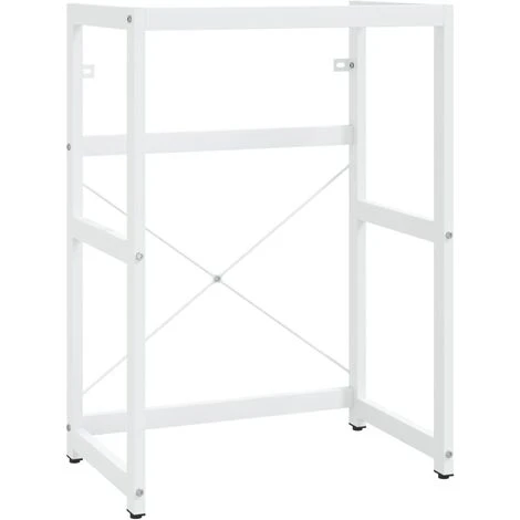 Cadre De Lavabo De Salle De Bain | Bâti Support Pour Lavabo Blanc 59x38x83 Cm Fer 89240 2 Cadre De Lavabo De Salle De Bain | Bâti Support Pour Lavabo Blanc 59x38x83 Cm Fer 89240 – Image 2
