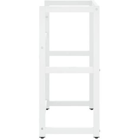 Cadre De Lavabo De Salle De Bain | Bâti Support Pour Lavabo Blanc 59x38x83 Cm Fer 89240 4 Cadre De Lavabo De Salle De Bain | Bâti Support Pour Lavabo Blanc 59x38x83 Cm Fer 89240 – Image 4