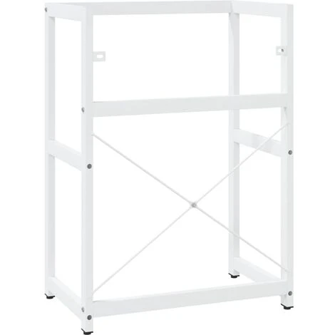 Cadre De Lavabo De Salle De Bain | Bâti Support Pour Lavabo Blanc 59x38x83 Cm Fer 89240 5 Cadre De Lavabo De Salle De Bain | Bâti Support Pour Lavabo Blanc 59x38x83 Cm Fer 89240 – Image 5