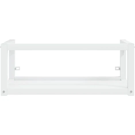 Cadre De Lavabo De Salle De Bain | Bâti Support Pour Lavabo Mural Blanc 79x38x31 Cm Fer 13969 3 Cadre De Lavabo De Salle De Bain | Bâti Support Pour Lavabo Mural Blanc 79x38x31 Cm Fer 13969 – Image 3