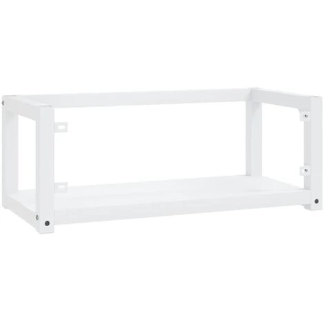 Cadre De Lavabo De Salle De Bain | Bâti Support Pour Lavabo Mural Blanc 79x38x31 Cm Fer 13969 5 Cadre De Lavabo De Salle De Bain | Bâti Support Pour Lavabo Mural Blanc 79x38x31 Cm Fer 13969 – Image 5
