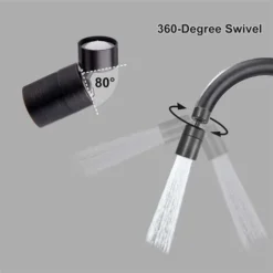 MINKUROW Aérateur De Robinet Mousseur Pour Robinet Pivotant 360 Degrés-2 Modes Adaptateur Fil Interne 22mm （Noir） -Grohe || Hansgrohe Soldes Magasin 81168478 2