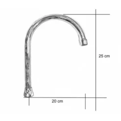Bec Pour Robinet à Parapluie Universel Hauteur Canne 25 Cm -Grohe || Hansgrohe Soldes Magasin 8221582 3