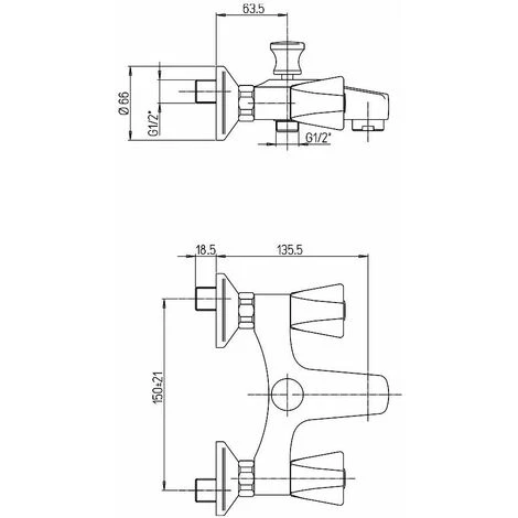 Mélangeur De Bain-douche Jade Chromé NOYON & THIEBAULT 2 Mélangeur De Bain-douche Jade Chromé NOYON & THIEBAULT – Image 2
