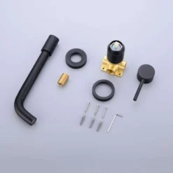 ZXPASRA Robinets Pour Lavabo Dissimulés En Laiton Robinet Mitigeur Mélangeur Chaud/froid, Noir Mat -Grohe || Hansgrohe Soldes Magasin 83899244 5