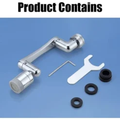 Robinet D'Extension Multifonctionnel Rotatif à 1440 Degrés, Accessoire De Filtre Robinet, 1080°Mousseur Robinet Avec Deux Méthodes De Sortie D'eau Pour Cuisine Salle De Bain - Argent -Grohe || Hansgrohe Soldes Magasin 85525836 5