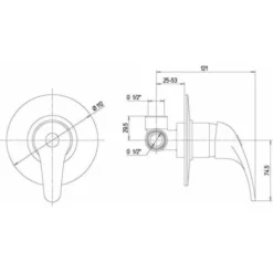 ROBINET MITIGEUR À ENCASTRER POUR DOUCHE MONOCOMMANDE ENTER 9 ROBINET MITIGEUR À ENCASTRER POUR DOUCHE MONOCOMMANDE ENTER -Grohe || Hansgrohe Soldes Magasin 87252956 5