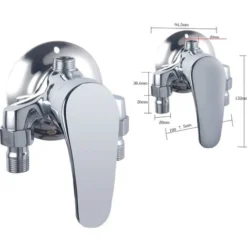 DHKLFA Mitigeur De Douche En Applique Douche Triangulaire Chauffe-eau Solaire Mitigeur De Douche En Applique Mitigeur De Douche En Applique -Grohe || Hansgrohe Soldes Magasin 87906276 3