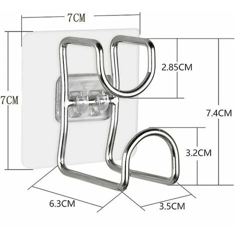 Stainless Steel Washbasin Rack Nail-free Wall Hanging Washbasin Storage Hooks 2 Stainless Steel Washbasin Rack Nail-free Wall Hanging Washbasin Storage Hooks – Image 2