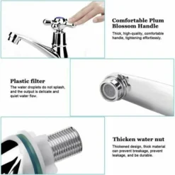 Robinet De Lavabo à Poignée Unique, Robinet Mitigeur à Eau Froide, Robinet D'eau Froide, Robinet D'évier De Salle De Bain, Robinet De Vestiaire Chromé à Poignée Croisée Avec Filtre -Grohe || Hansgrohe Soldes Magasin 88667528 3