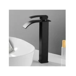 Mitigeur De Lavabo Robinet Cascade Noir Avec Bec Haut Mitigeur Lavabo Haut Monotrou （haut） -Grohe || Hansgrohe Soldes Magasin 88675394 3