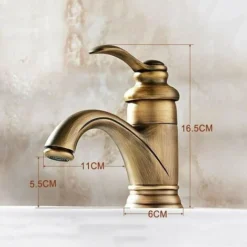 Antique Retro Robinet De Bain Bassin Européen Chaud Et Froid Lavabo De La Salle De Bains Mitigeur En Bronze Finition Cruches Vintage Spray Dessin Balcon Bar Toilettes Lave-Mains Robinet D'eau -Grohe || Hansgrohe Soldes Magasin 88798445 4