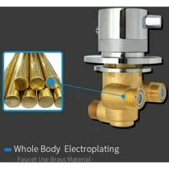 Mitigeur Thermostatique En Laiton Douche Mitigeur Vannes 1 Voie Sortie Mélange Eau Chaude Froide Mural 7 Mitigeur Thermostatique En Laiton Douche Mitigeur Vannes 1 Voie Sortie Mélange Eau Chaude Froide Mural -Grohe || Hansgrohe Soldes Magasin 89142546 3